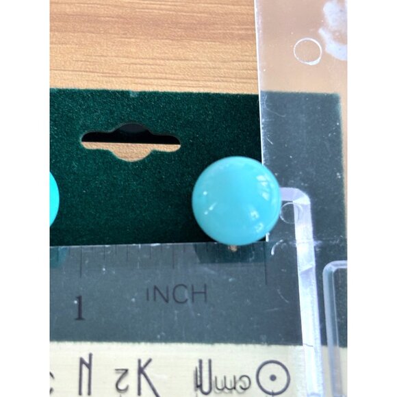 Vintage Jankuo Turquoise Clip-On Earrings - Timeless Retro Jewelry Piece For Wom - Picture 4 of 4